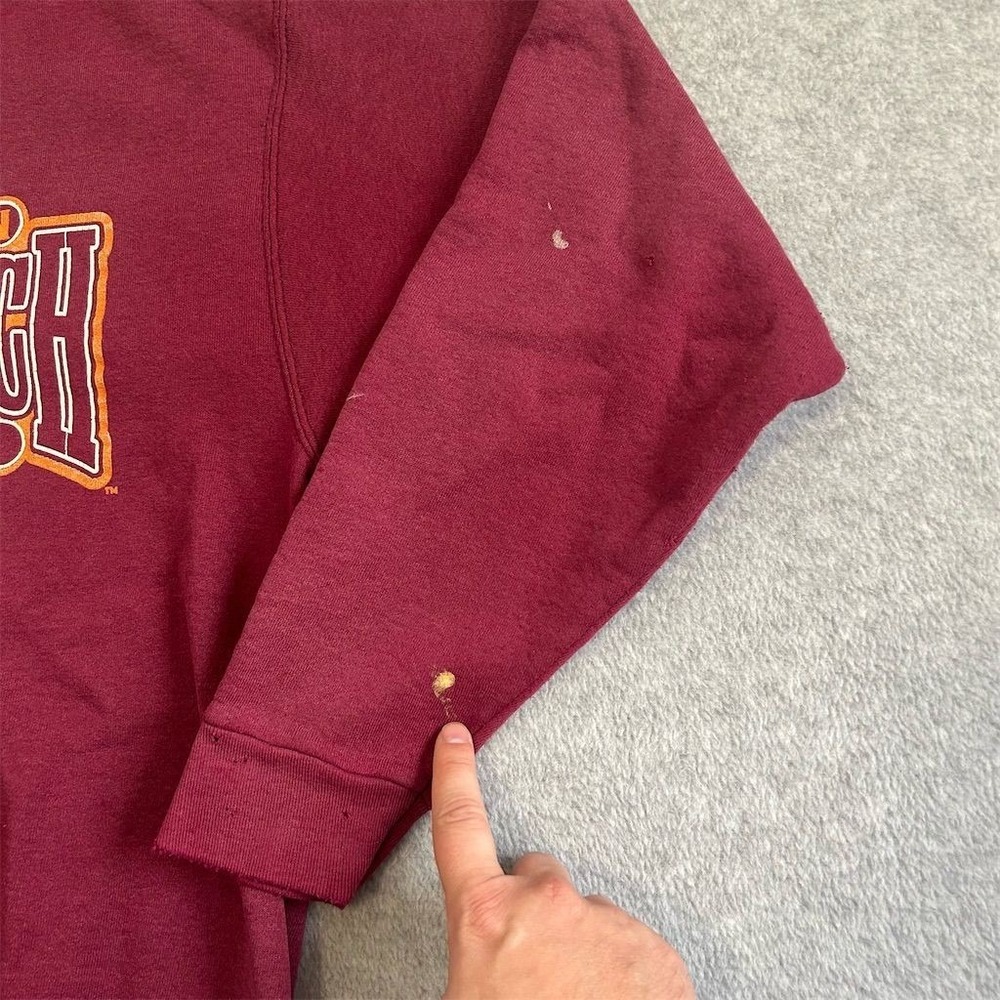 Vintage Virginia Tech‎ Sweater Mens XL Maroon Hokies 1999 Perfect Season 90s - Picture 4 of 11